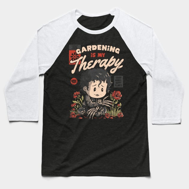 Gardening is My Therapy - Cute Nature Geek Gift Baseball T-Shirt by eduely